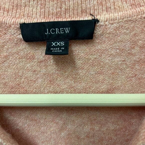 J CREW Womens Sweater XXS Peach Merino Alpaca Pullover Relaxed Polo Preppy - Picture 4 of 10